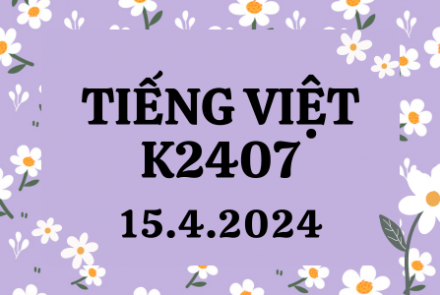 Khóa học tiếng Việt K2407