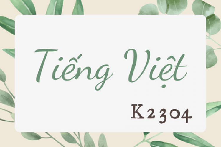 Khóa học tiếng Việt K2304