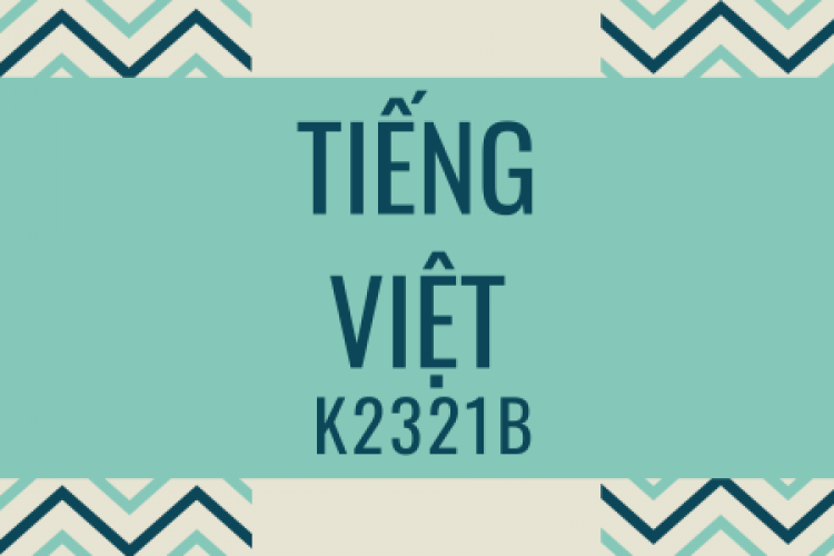 Khóa học tiếng Việt K2321B