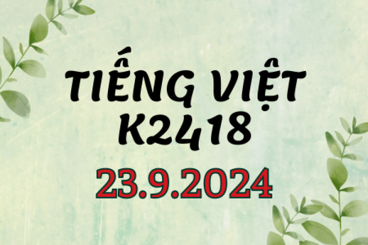 Khóa học tiếng Việt K2418
