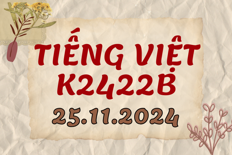 Khóa học tiếng Việt K2422B