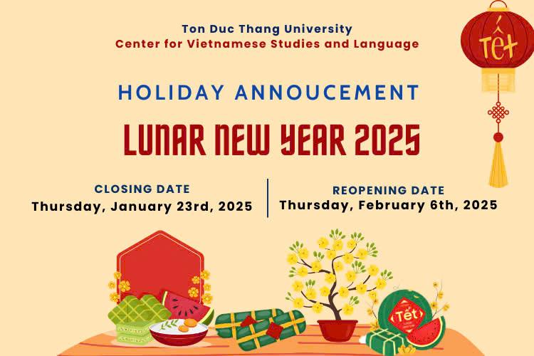 ANNOUNCEMENT OF LUNAR NEW YEAR 2025