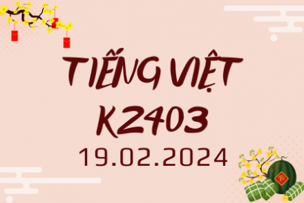  Khóa học tiếng Việt K2403