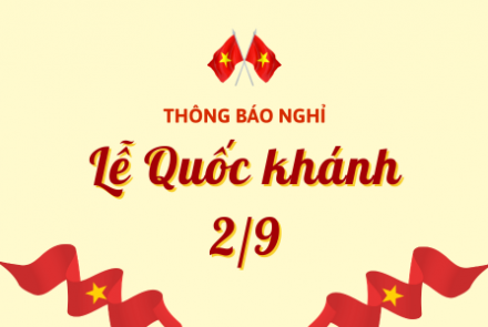 THÔNG BÁO NGHỈ LỄ QUỐC KHÁNH 2/9